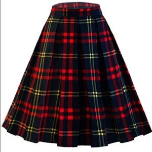Vintage style plaid skirt